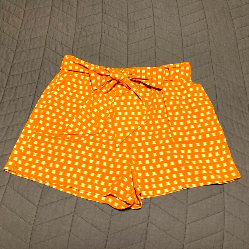 A New Day XL Orange Patterned Shorts
